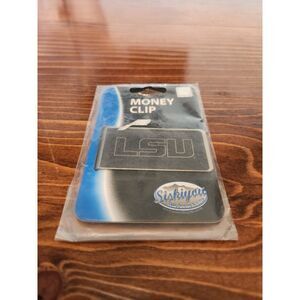 LSU Tigers Money Clip Black and Steel Minimalist Wallet NWT Louisiana State NCAA